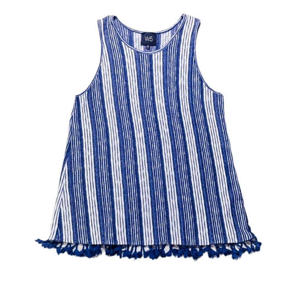 W5 Striped Sleeveless Shirt Size XL